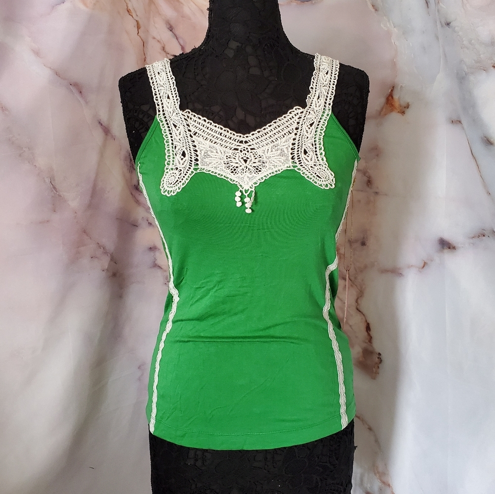 NWT Leshop Lacey Green Tank